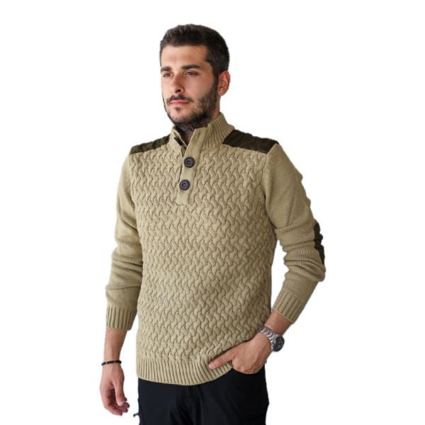 WİNTER Düğme Yaka Kazak-Outdoor  Giyim